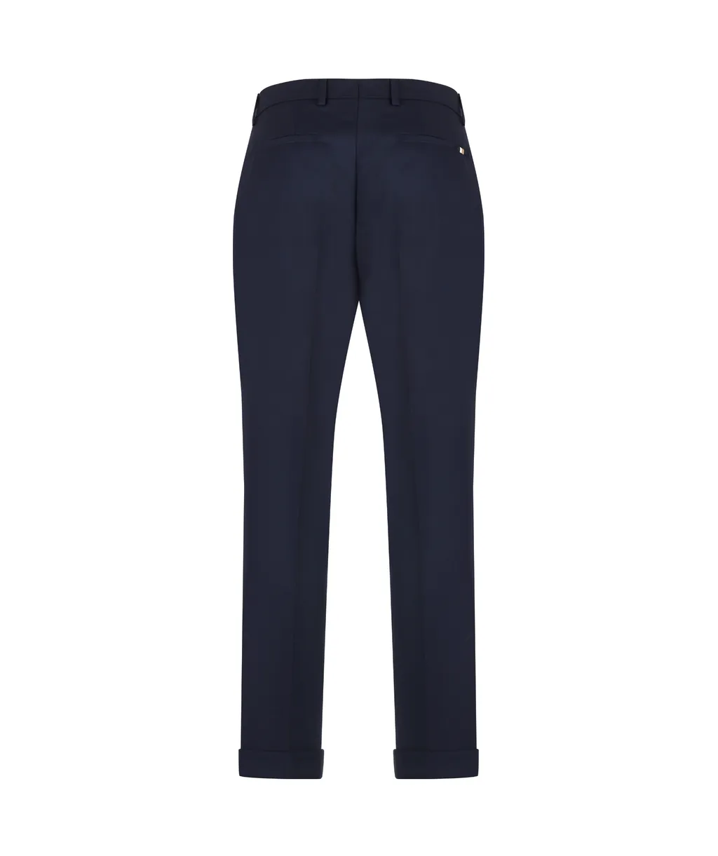 Micro-Patterned Relaxed-Fit Trousers