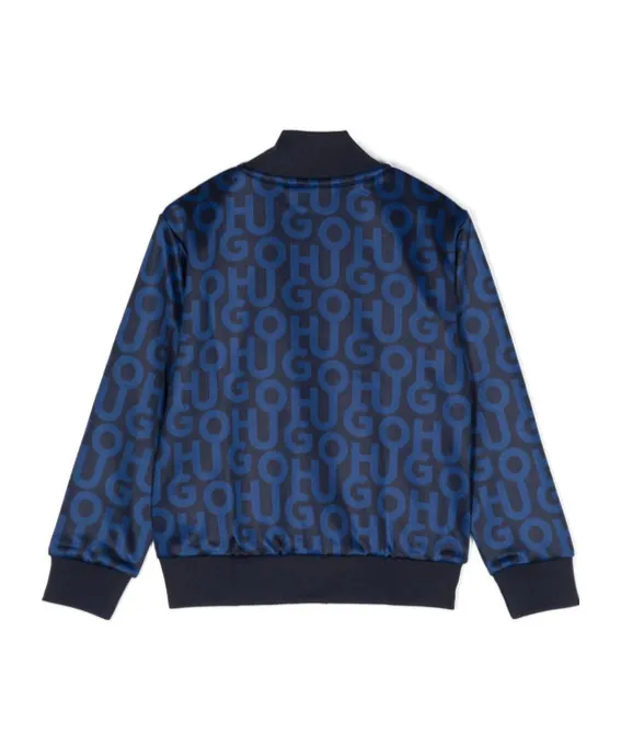 Logo-Print Zip-Up Bomber Jacket