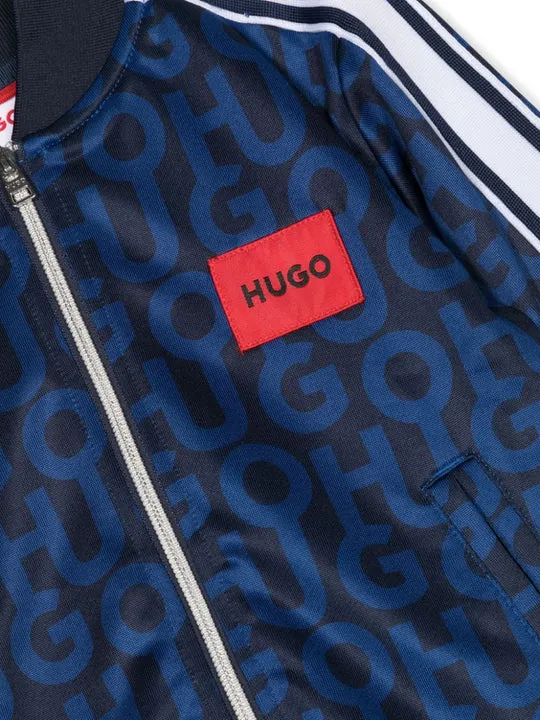 Logo-Print Zip-Up Bomber Jacket