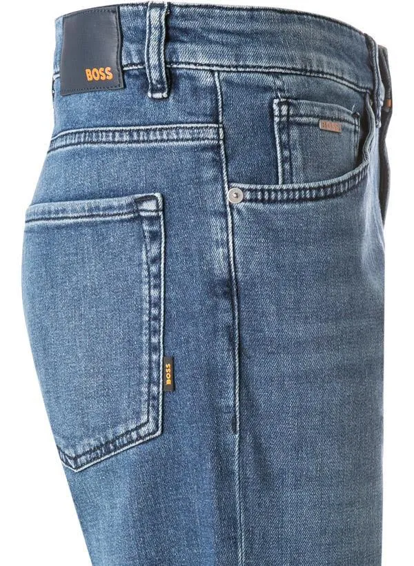 Tapered-Leg Mid-Waist Jeans