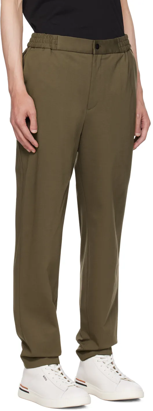 Semi-Elastic Waist Casual Pants