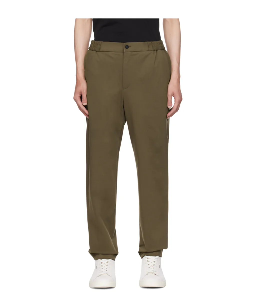 Semi-Elastic Waist Casual Pants