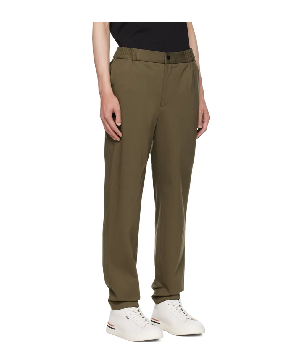 Semi-Elastic Waist Casual Pants