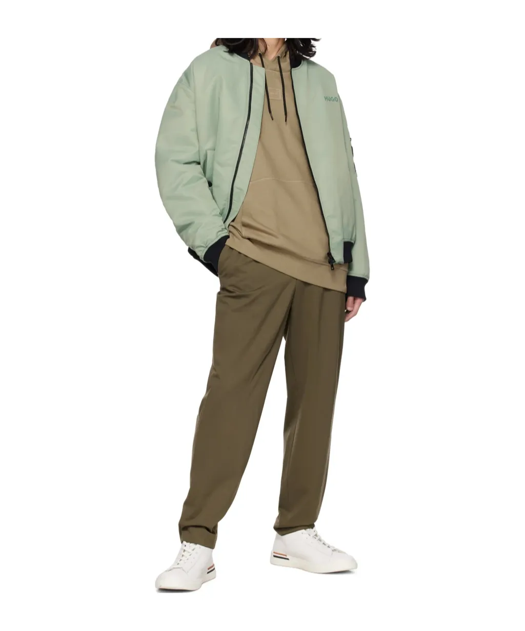 Semi-Elastic Waist Casual Pants