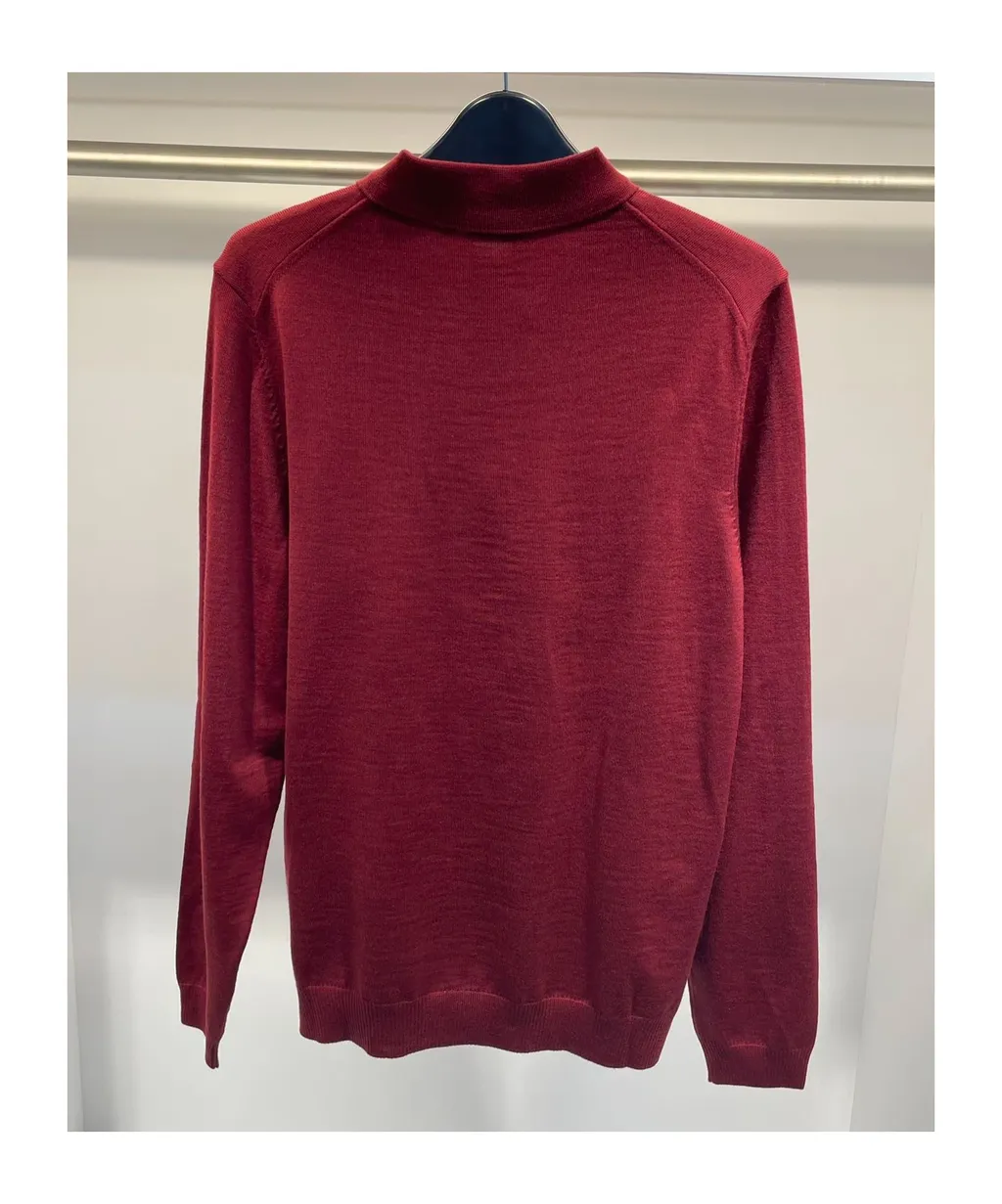Buckle Long-Sleeved Polo Shirt