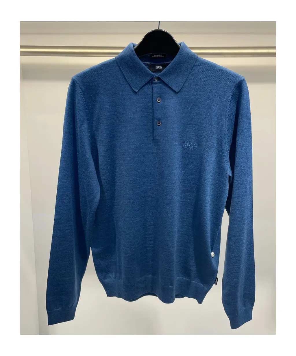 Buckle Long-Sleeved Polo Shirt