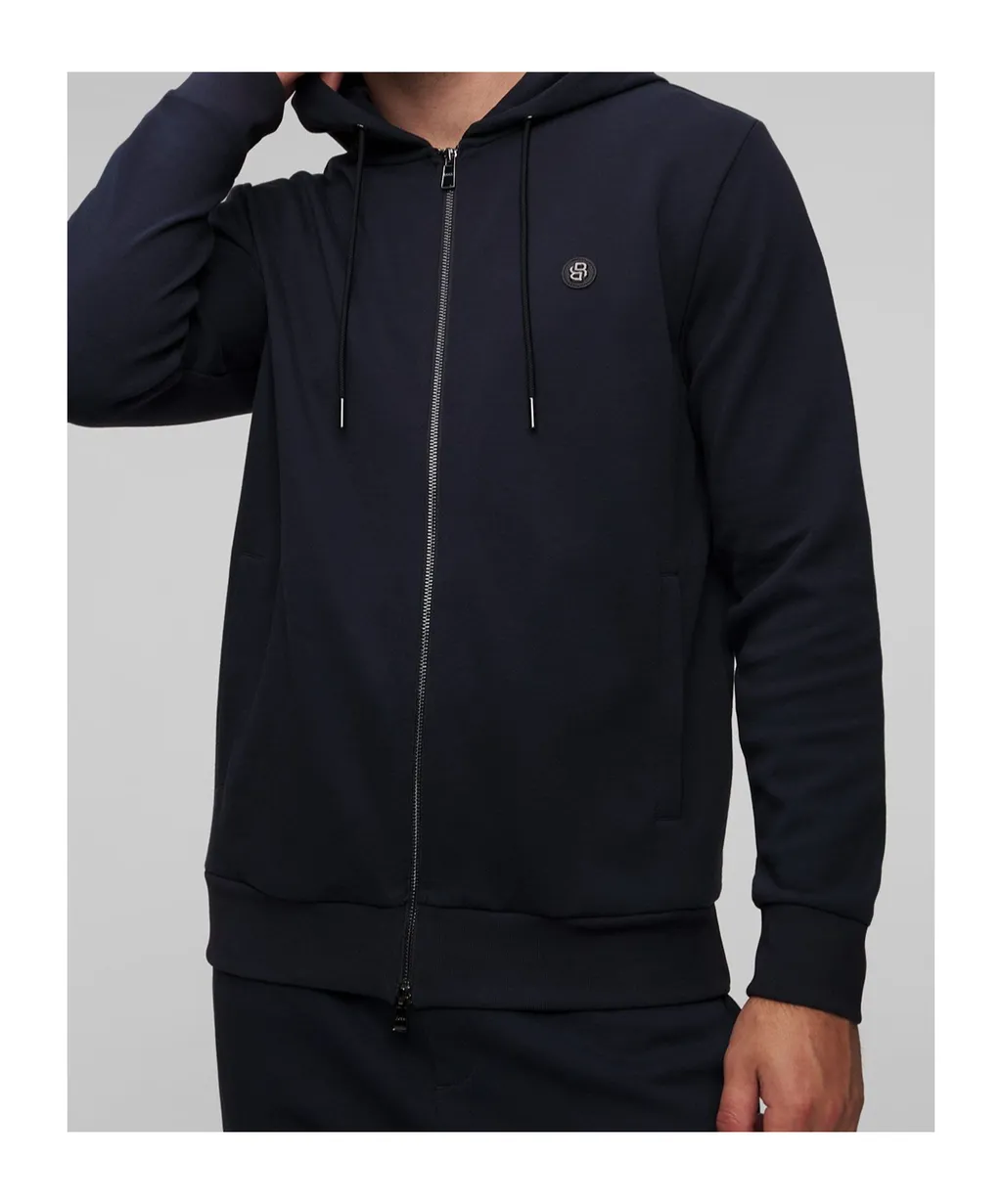 Logo Patch Zipped Hoodie