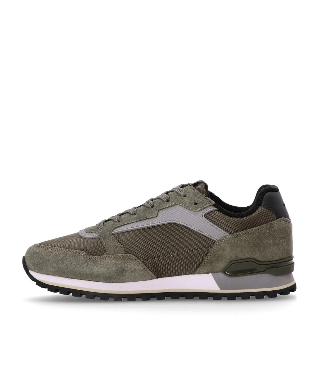 Suede-Trimmed Mesh Sneakers