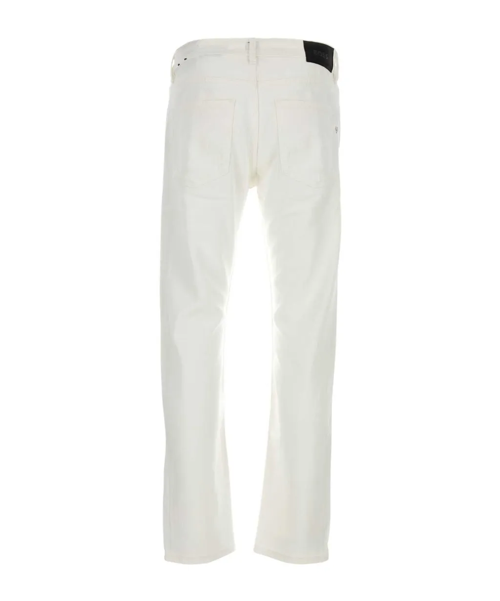 Straight-Leg Cotton Trousers