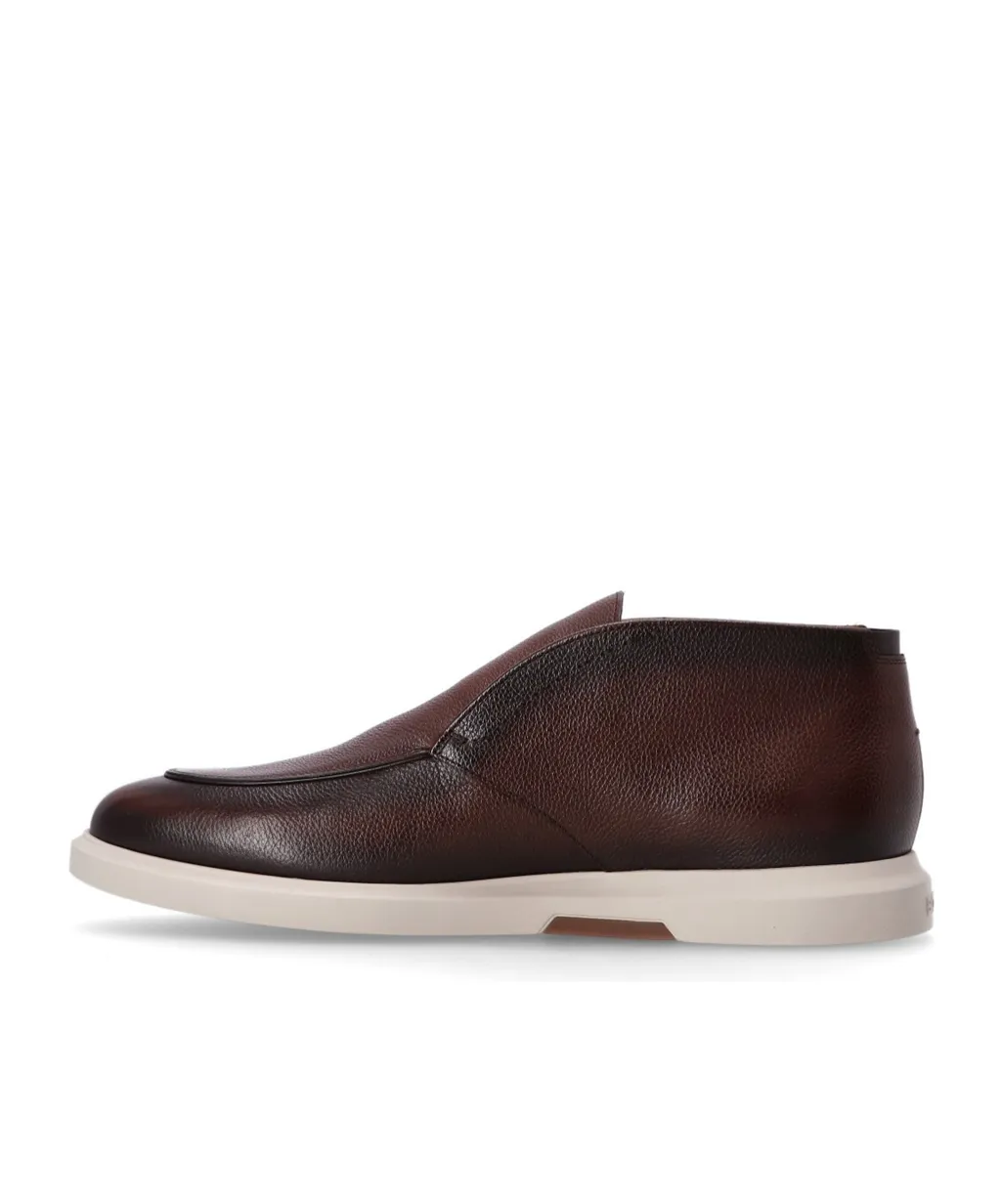 Burnished-Finish Leather Boots
