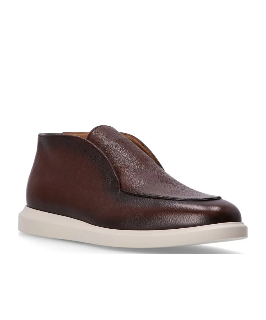Burnished-Finish Leather Boots