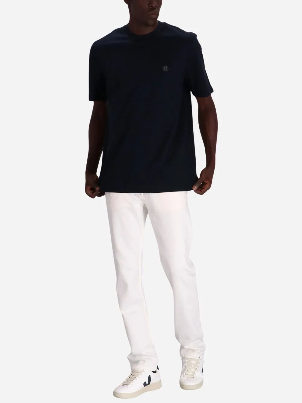 Double Monogram Patch Crewneck T-Shirt