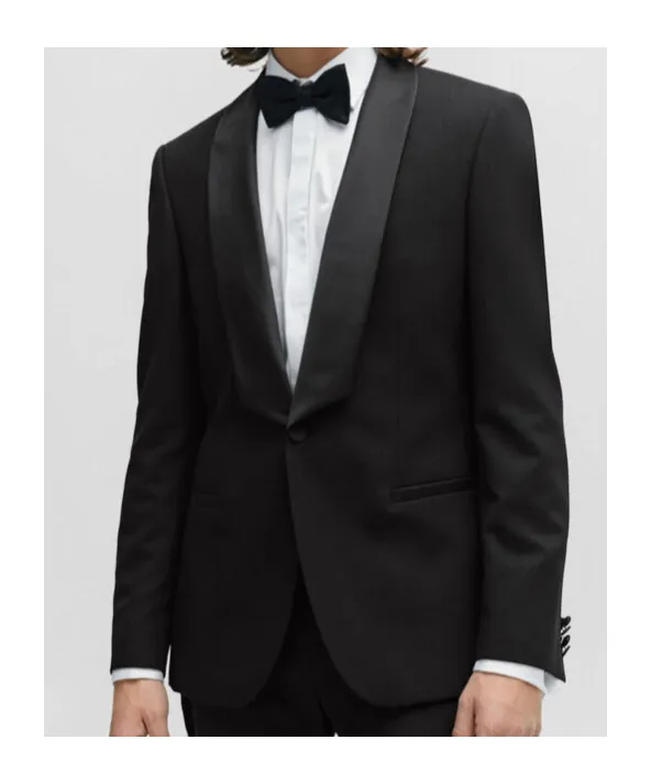 Long-Sleeved Suit Coat Slim Trousers