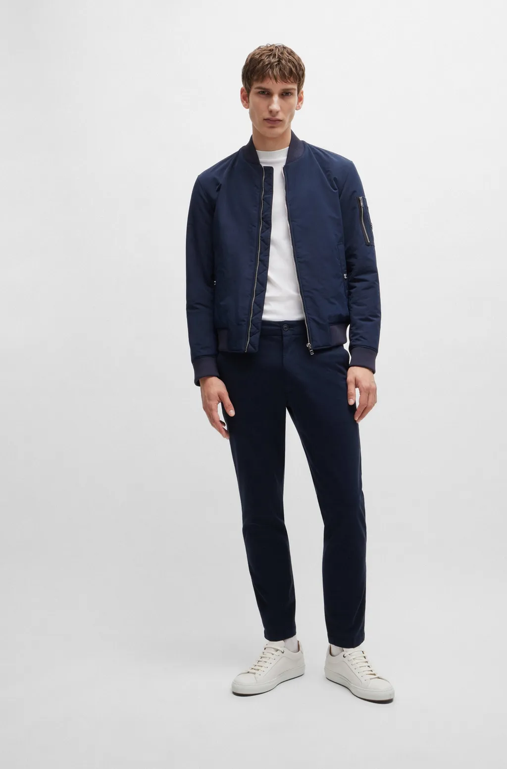Mid-Rise Slim-Fit Trousers