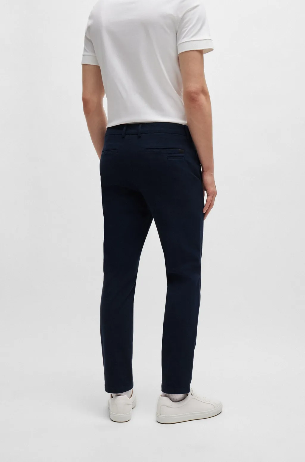 Mid-Rise Slim-Fit Trousers