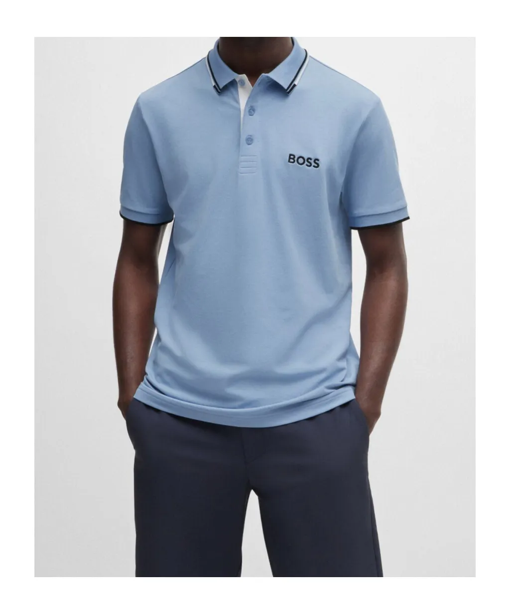 Logo Embroidered Short-Sleeved Polo Shirt