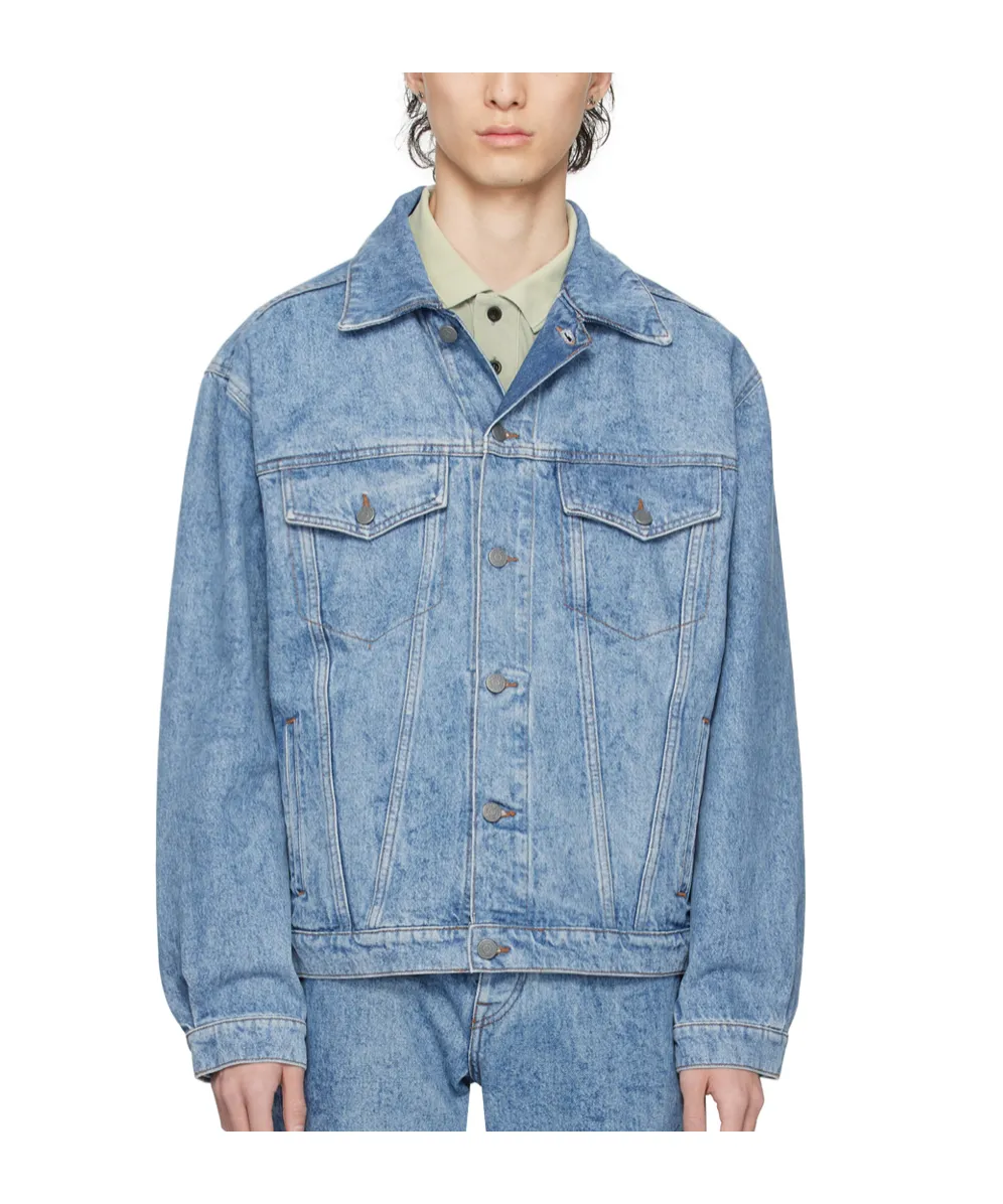 Long Sleeved Button-Down Denim Jacket