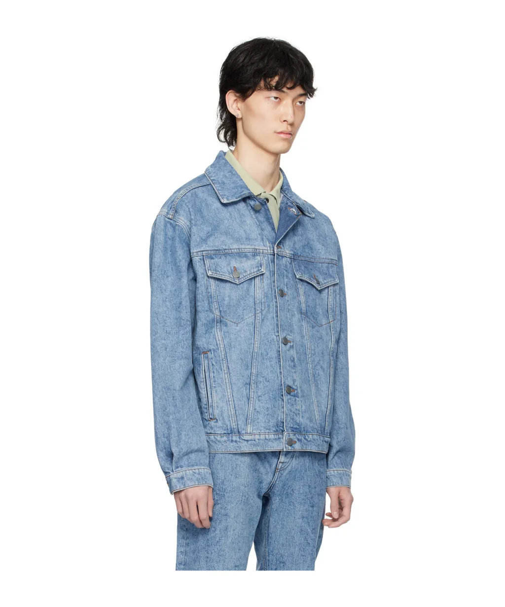 Long Sleeved Button-Down Denim Jacket