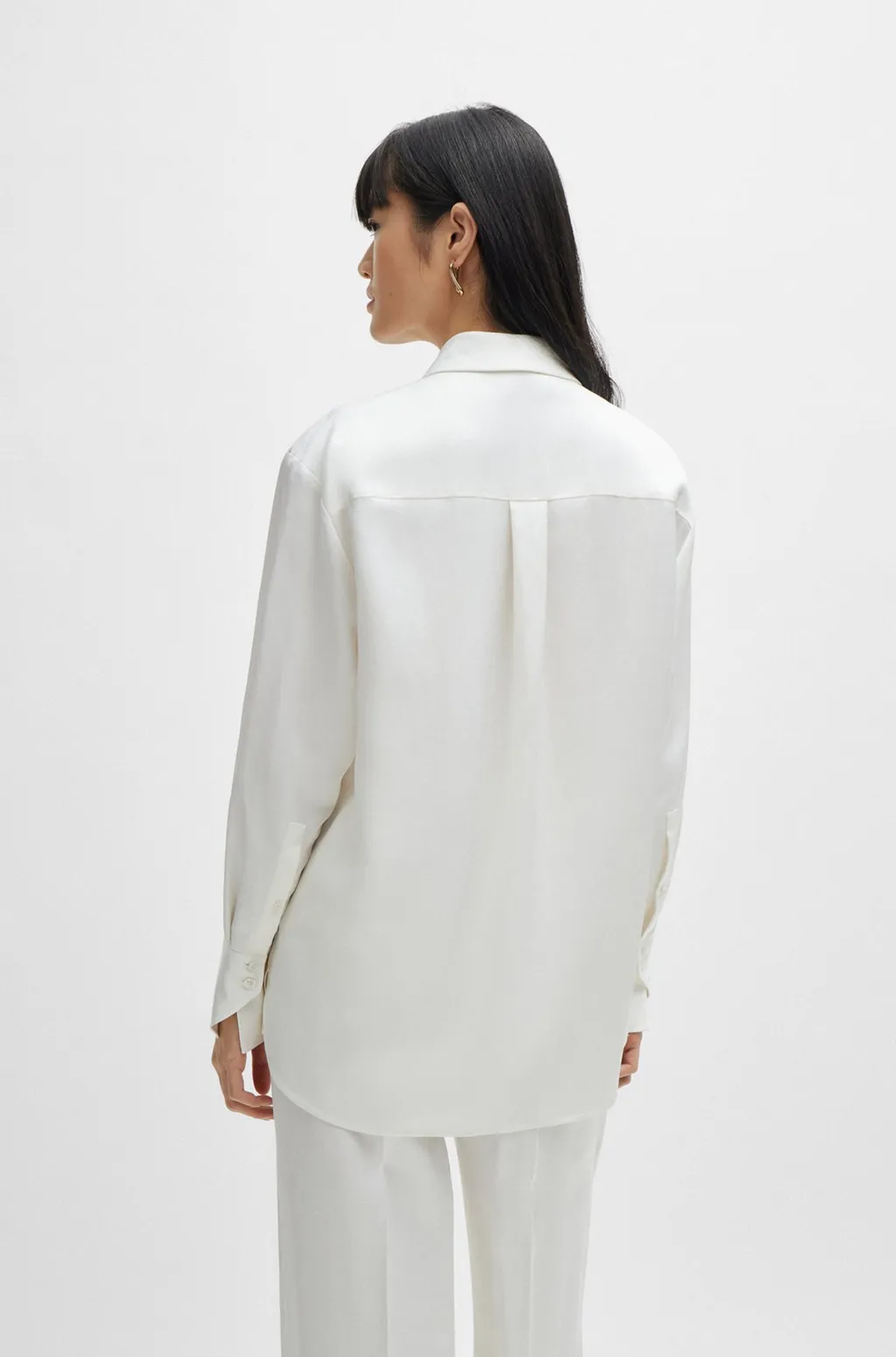 Long-Sleeve Collared Shirt