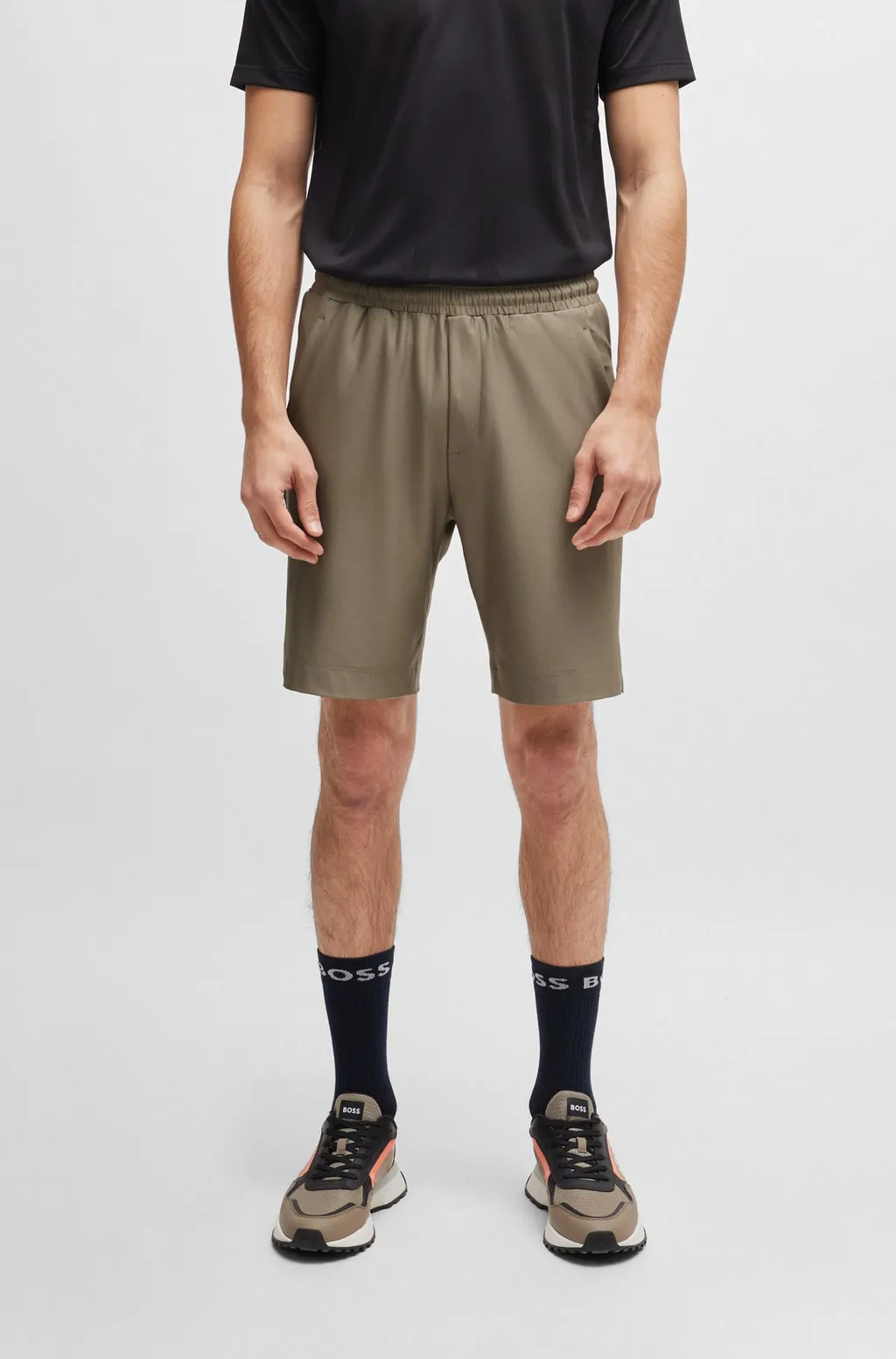 Reflective-Logo Bermuda Shorts