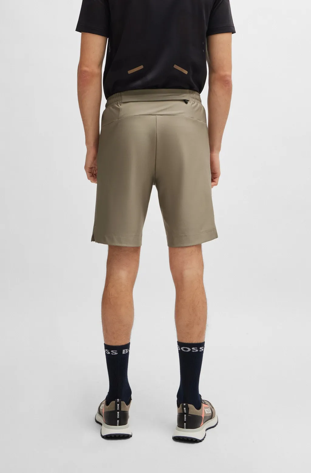 Reflective-Logo Bermuda Shorts