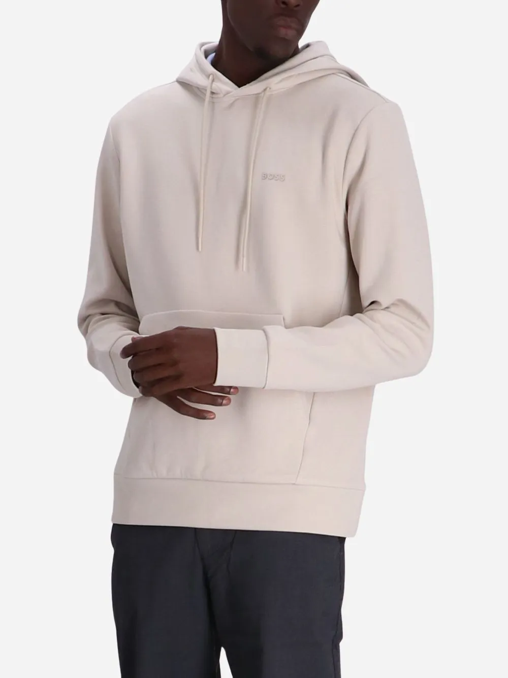Logo-Appliqué Jersey Hoodie