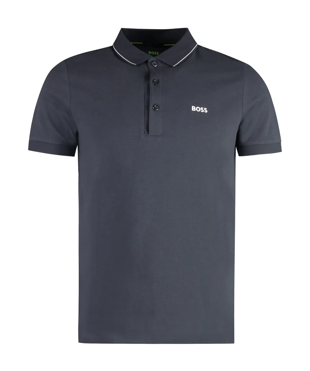 Logo Embroidered Short-Sleeved Polo Shirt