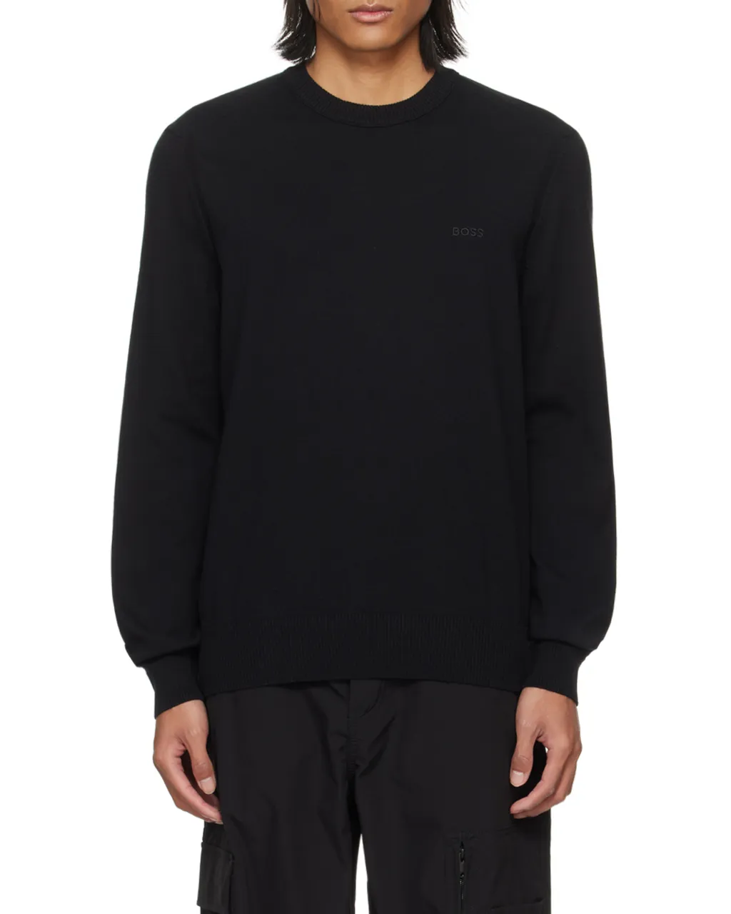 Logo-Embroidered Ribbed Jumper