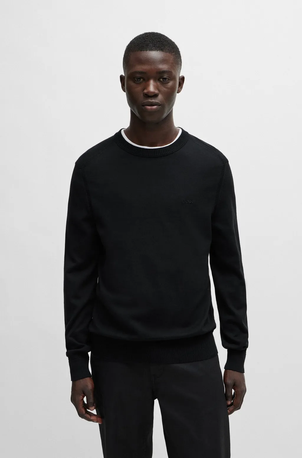 Logo-Embroidered Ribbed Jumper