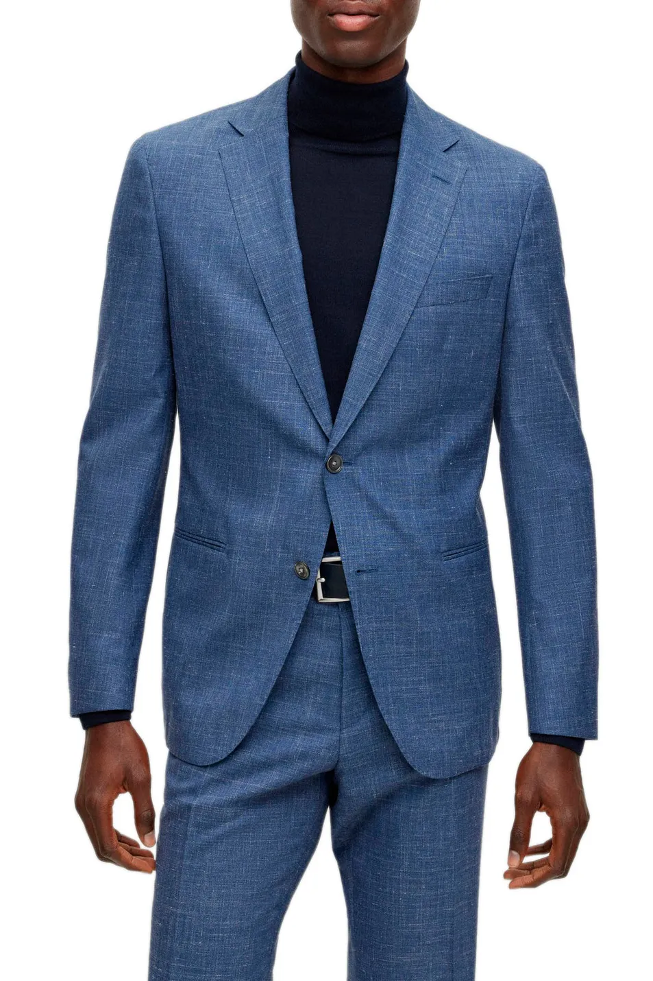 Long-Sleeved Coat, Belt Loop Pants, Suit Set