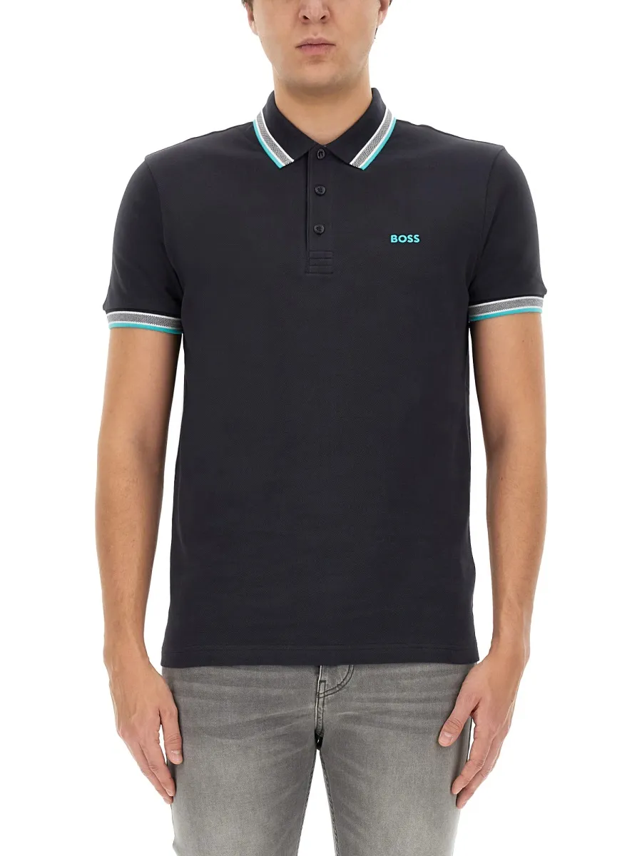 Logo Embroidered Short-Sleeved Polo Shirt