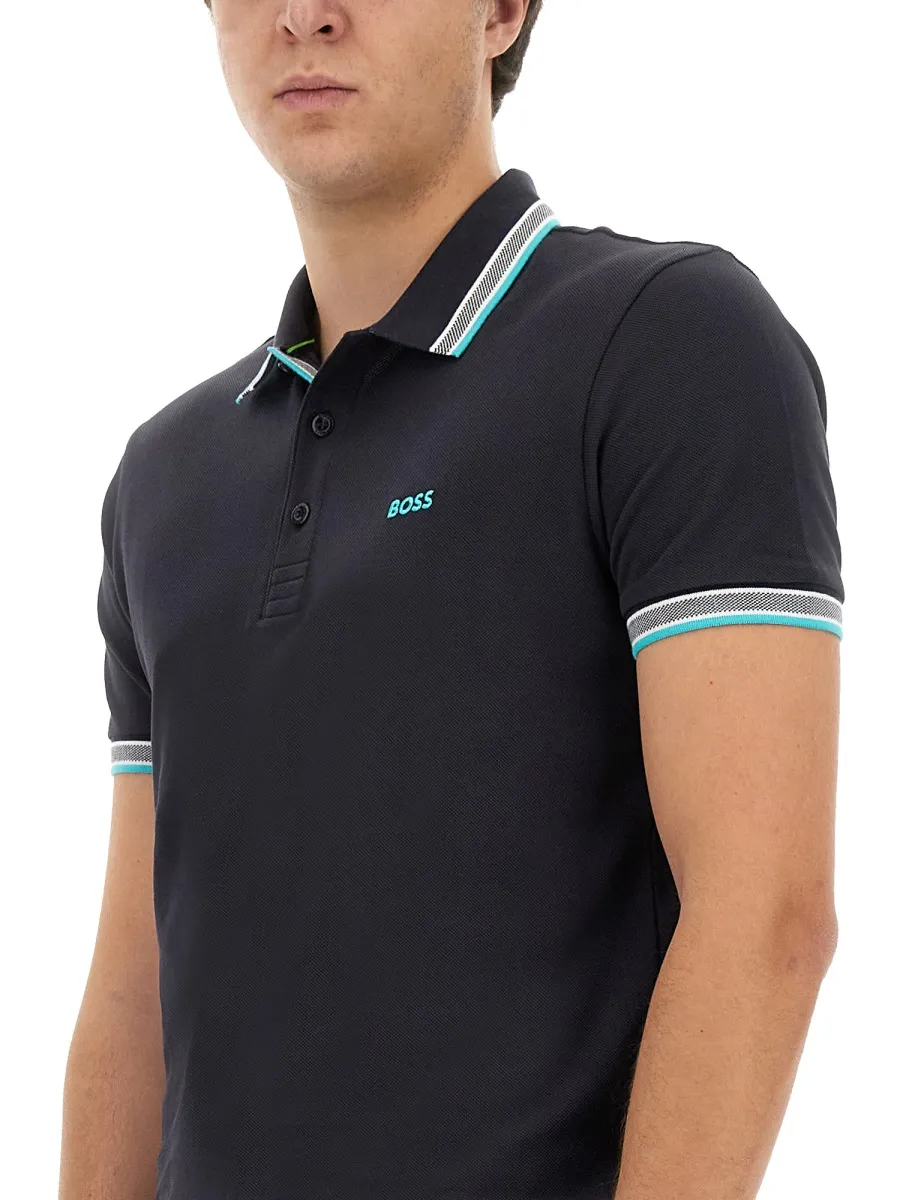 Logo Embroidered Short-Sleeved Polo Shirt
