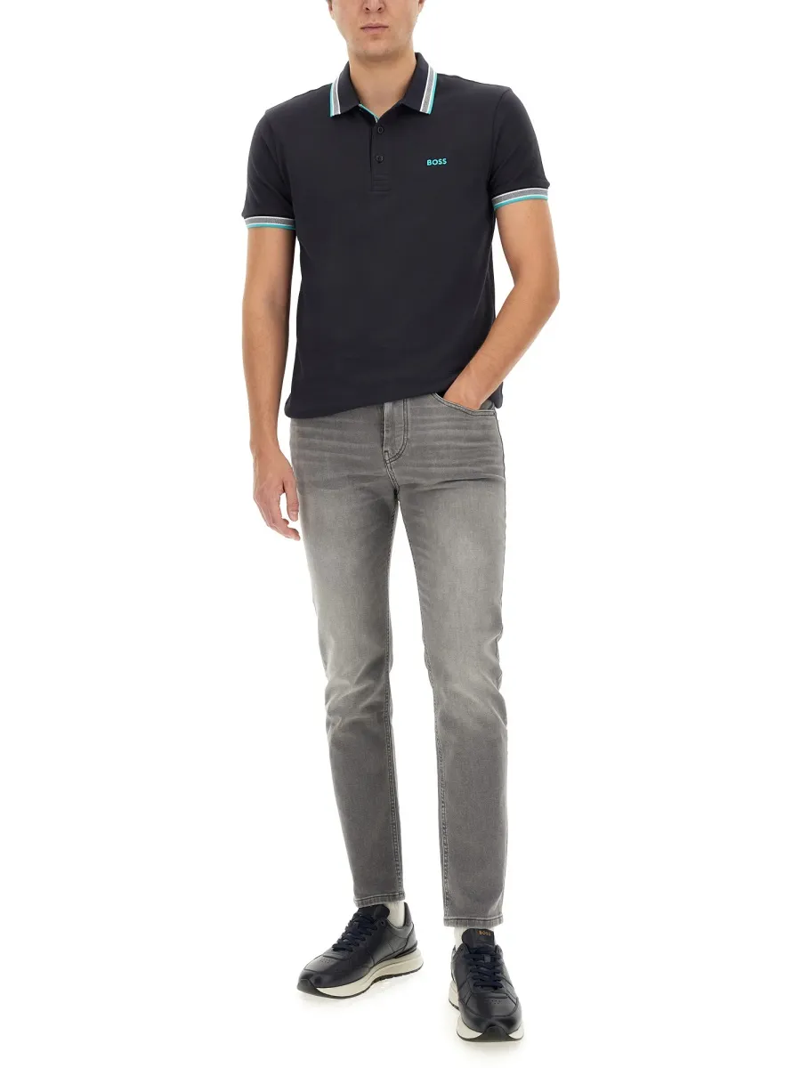 Logo Embroidered Short-Sleeved Polo Shirt
