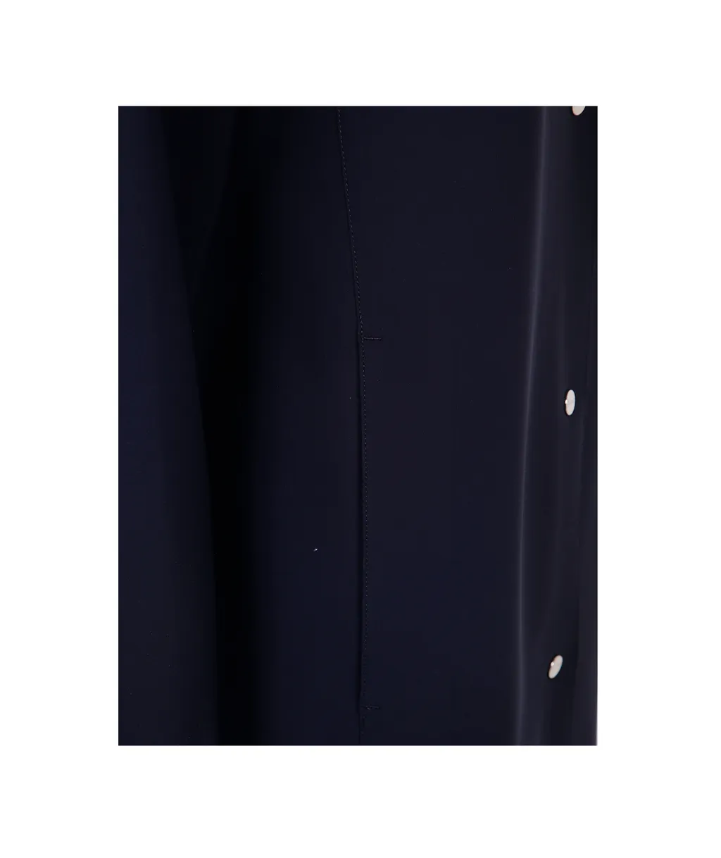 Band-Collar Buttoned Coat
