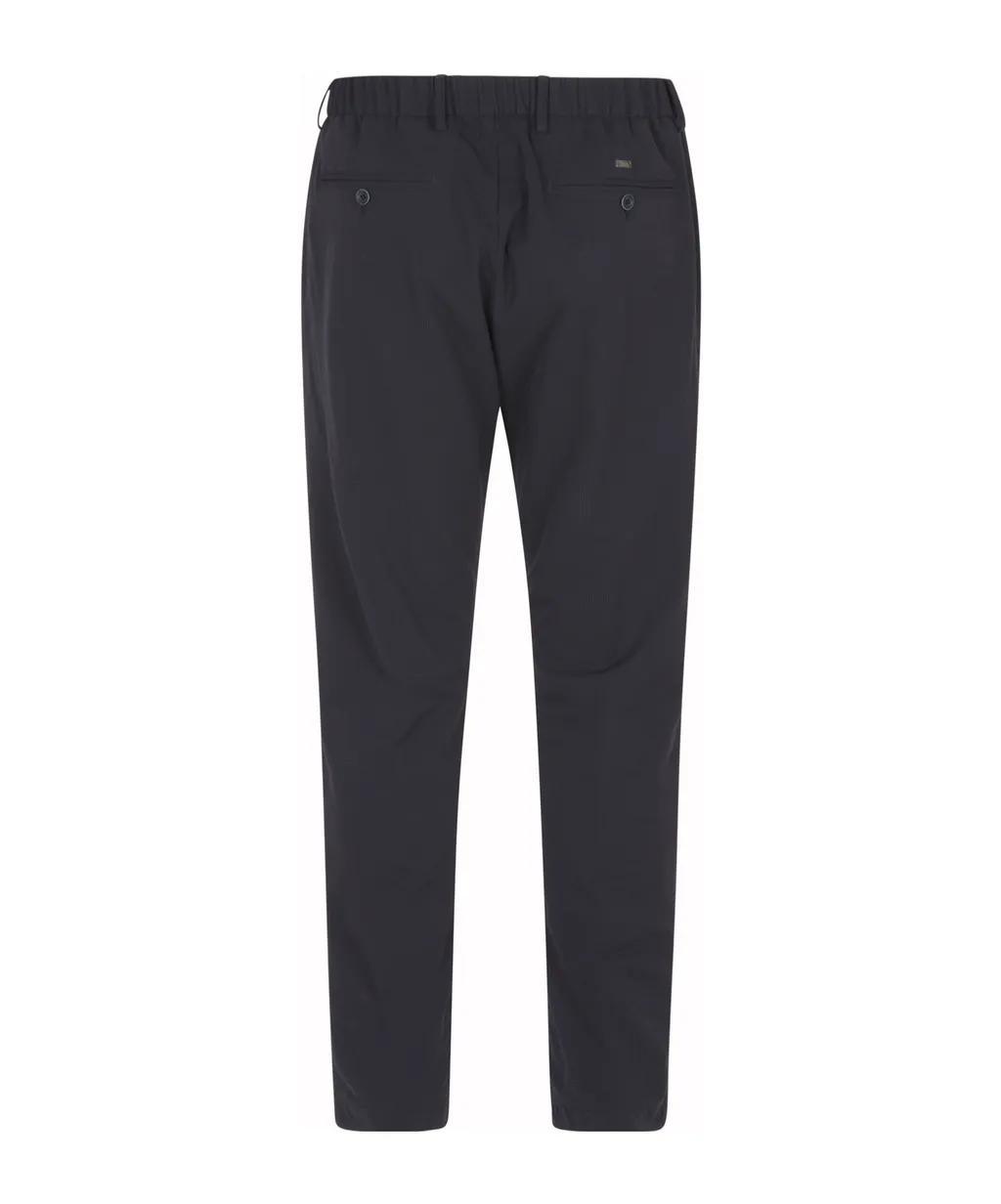 Seersucker Straight-Leg Trousers
