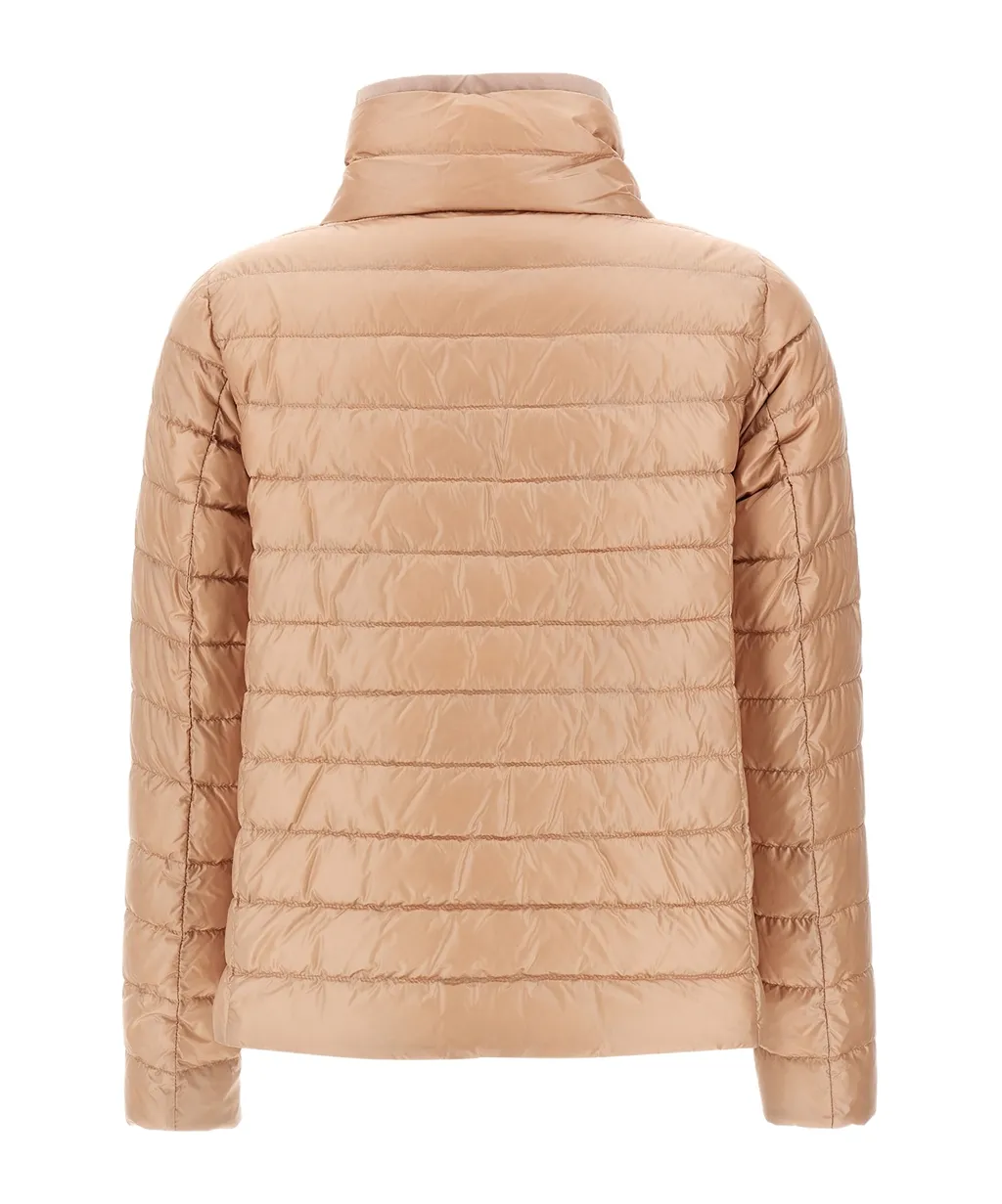 Quilted High-Neck Reversible Coat