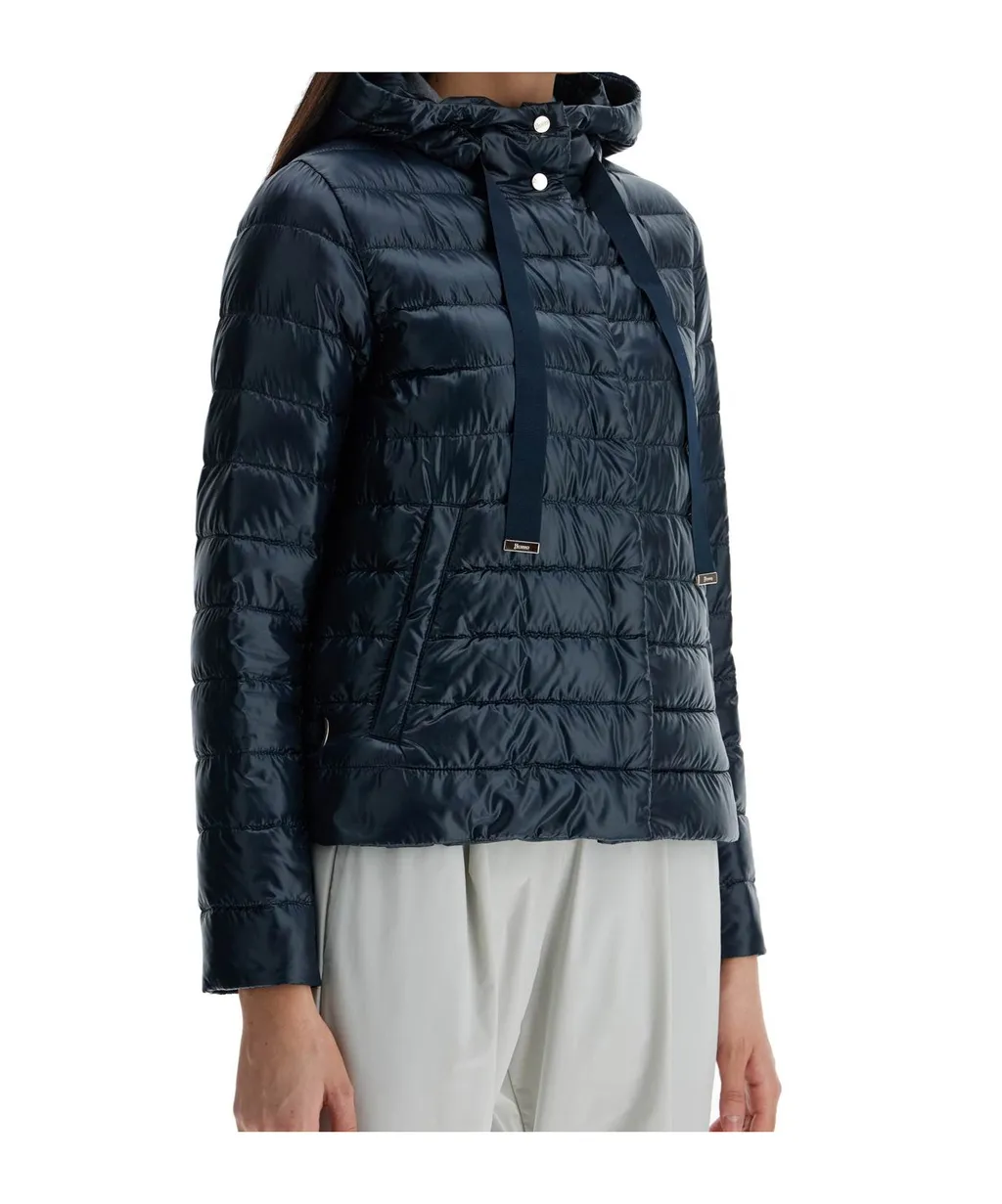 Quilted Hooded Drawstring Puffer Jacket