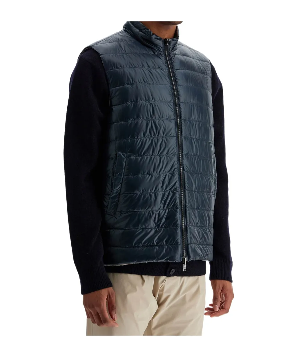 Zipped Quilted Reversible Down Gilet
