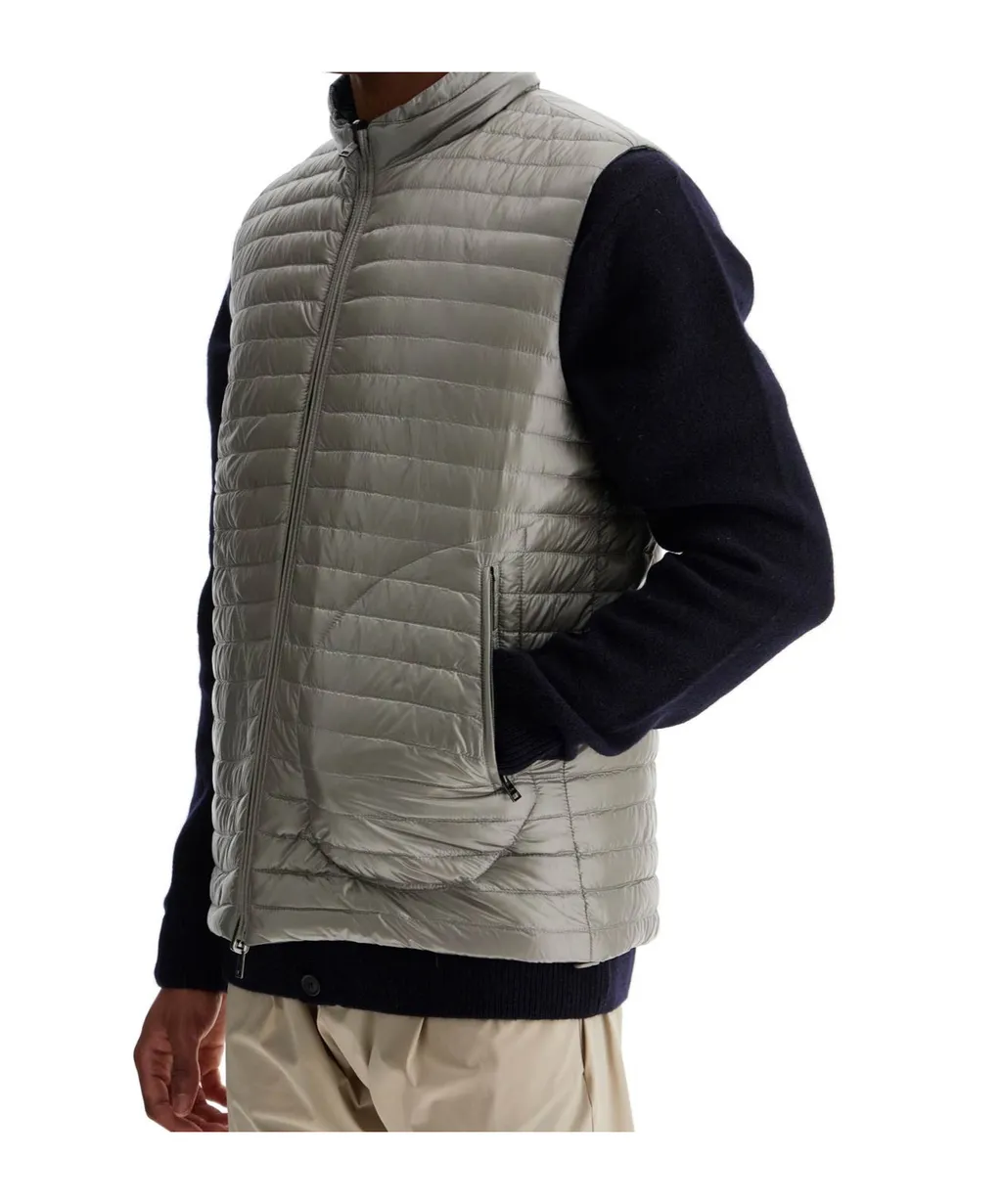 Zipped Quilted Reversible Down Gilet