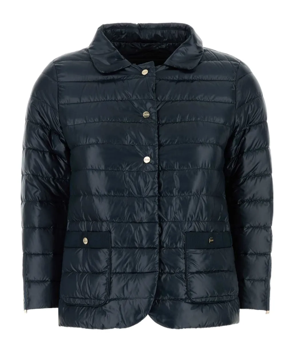 Long Sleeved Quilted Down Jacket