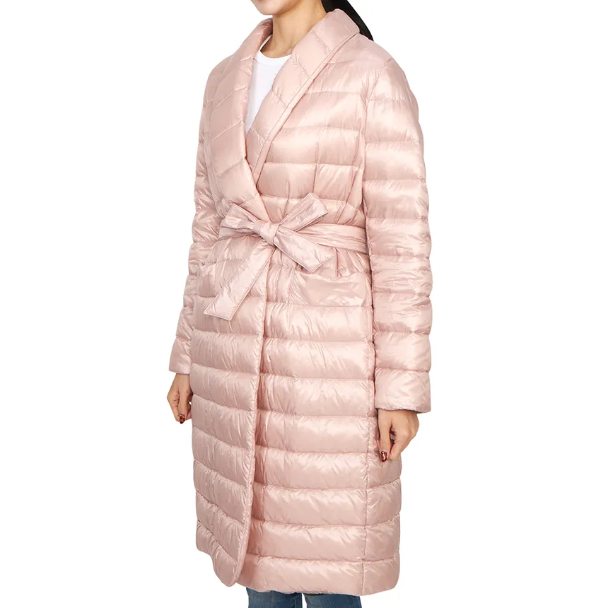 V-Neck Long-Sleeved Down Jacket