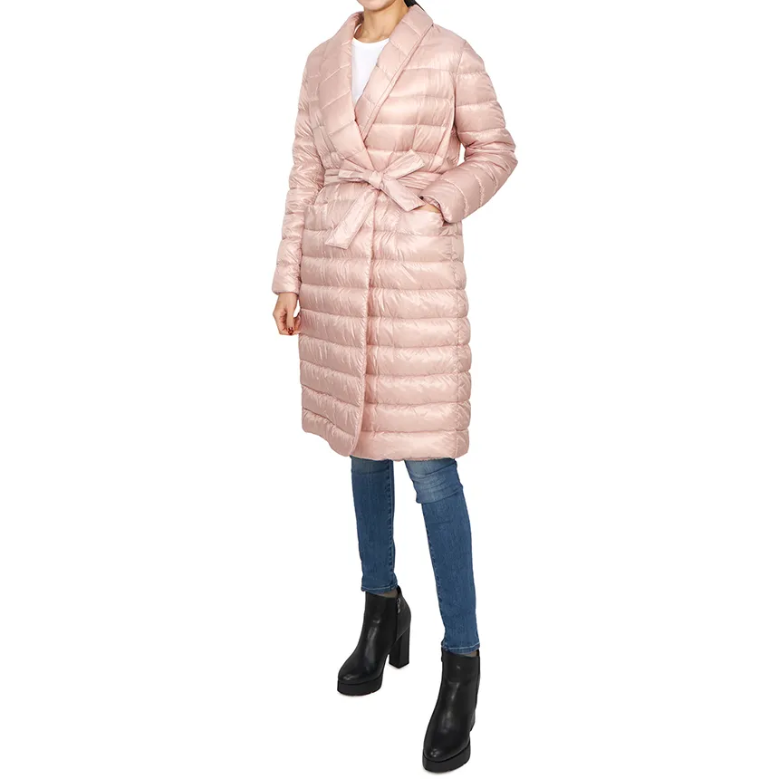 V-Neck Long-Sleeved Down Jacket