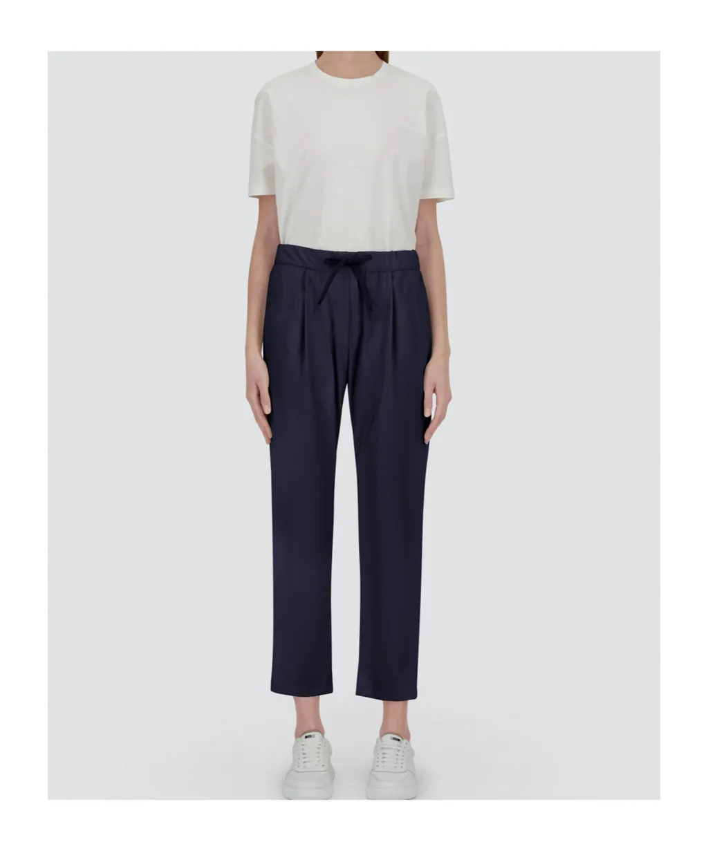 Straight-Leg Drawstring Trousers