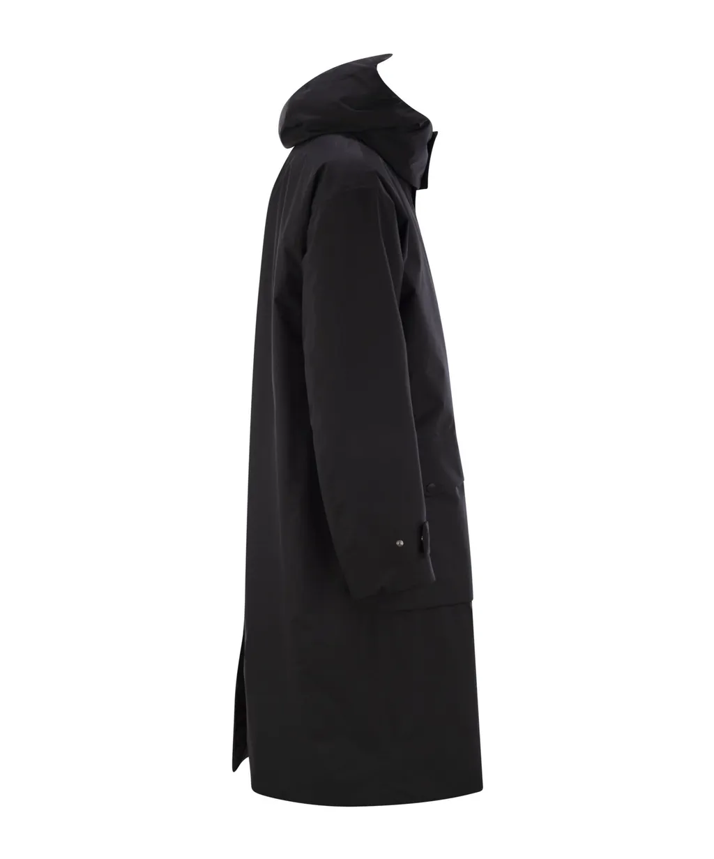 Hooded Buttoned Coat