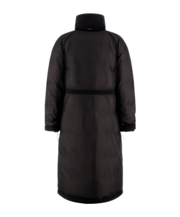 High-Neck Quilted Coat