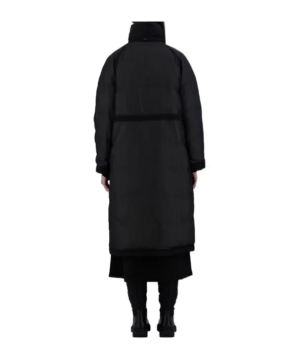 High-Neck Quilted Coat