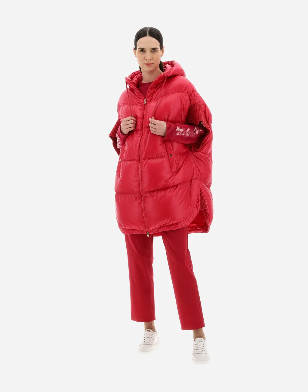 Drawstring-Hood Quilted Puffer Jacket
