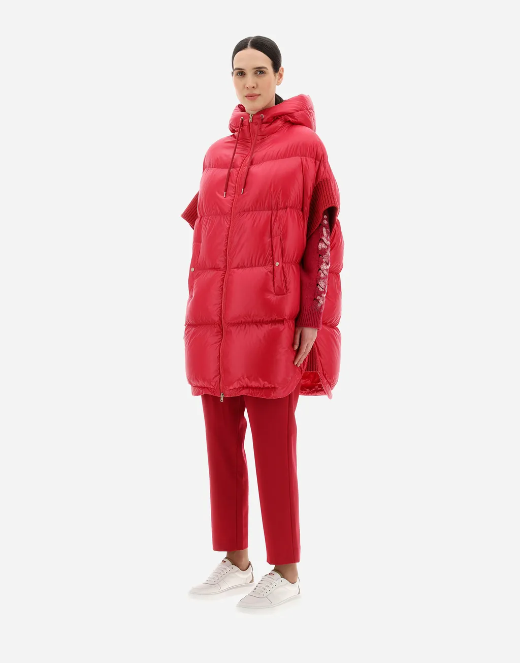 Drawstring-Hood Quilted Puffer Jacket
