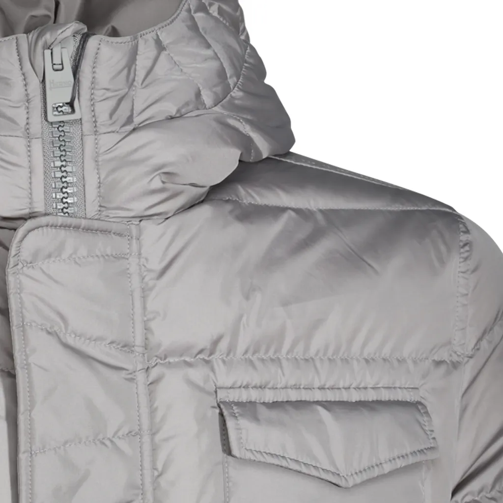 Hooded Quilted Down Coat