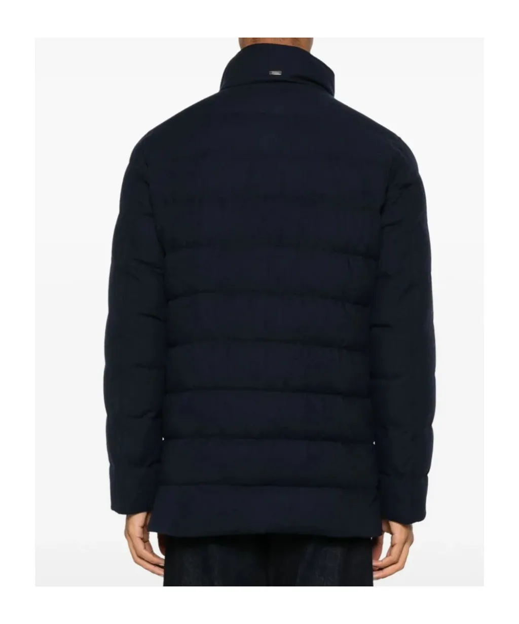 Buttoned High Neck Down Jacket